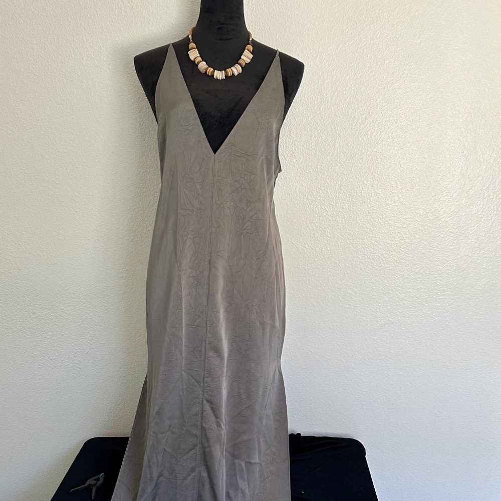 Zara gray slip dress